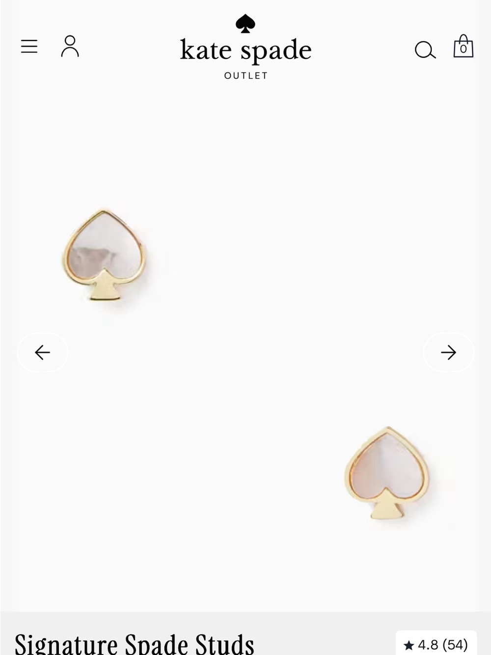 kate spade Signature Spade Stud Earrings in cream Multi